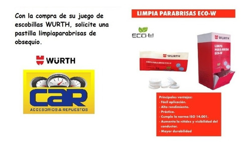 Escobillas Mini Cooper Wurth Premium X Jgo