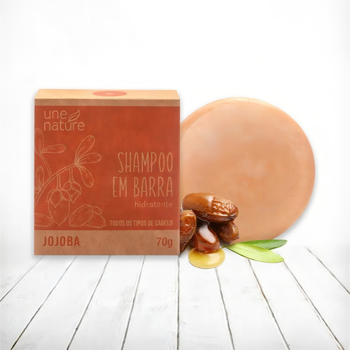 Shampoo Barra Sólido Jojoba Une Nature Arte Dos Aromas 70g