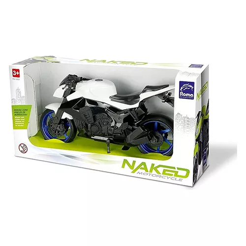 Moto Esportiva Naked Miniatura Infantil 26Cm Roma Brinquedos