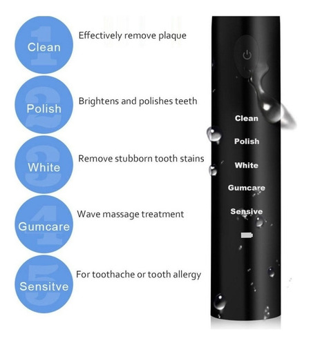 Cepillo De Dientes Eléctrico Sónico, Potente Cepillo