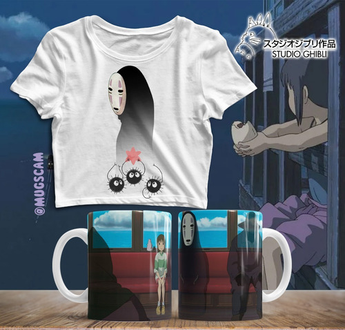 Imagen 8 de 10 de Plantillas Tazas Polos Estudio Ghibli Sublimación Mockup