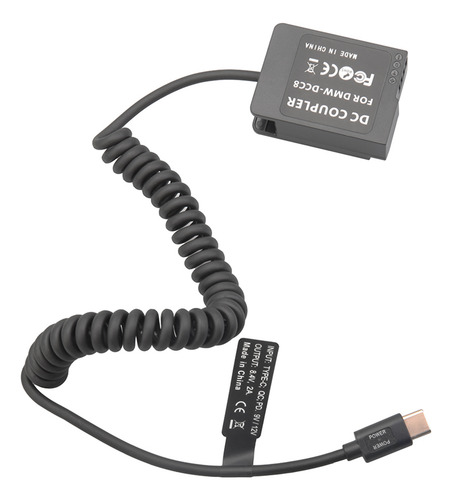 Batería Ficticia Dmw-blc12 Acoplador Dmw-dcc8 Pd Usb-c Para