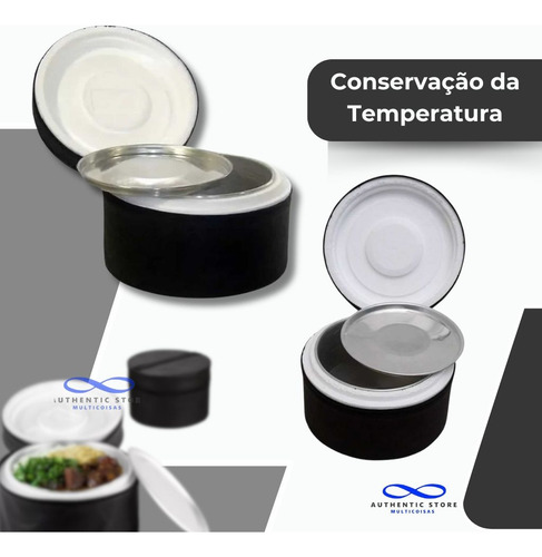 Marmita Térmica Redonda 1,1 Litros N°16 Com Alça E Zíper