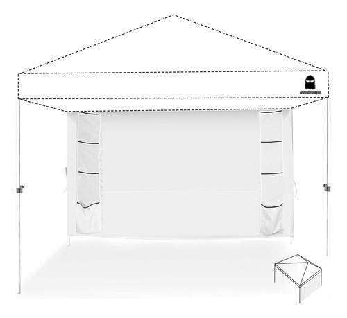 Mordenape Pared Lateral Para Sombrilla  Fit 10x10 Canopy Gzb