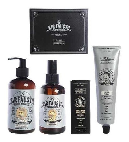 Sir Fausto Barber Shop Shampoo + Tonico + Pomada Para Barba