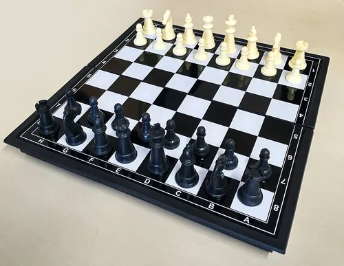 Tabuleiro portátil e magnético storable, conjunto de peças xadrez
