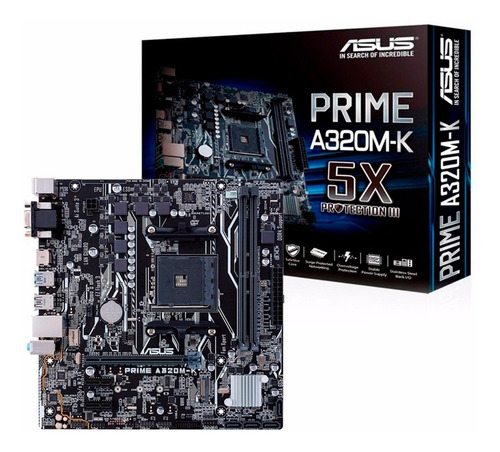 Imagen 1 de 8 de Motherboard Asus Prime A320m-k Am4 Ddr4 Usb 3.0 Hdmi A320