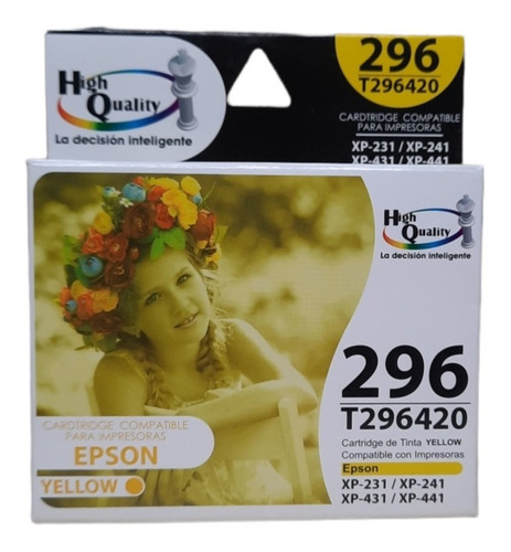 Tinta Compatible Con Epson 296 Amarillo / Dontecno