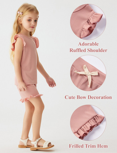 Conjunto De 2 Piezas De Ropa De Verano Para Niñas Pequeñas 1