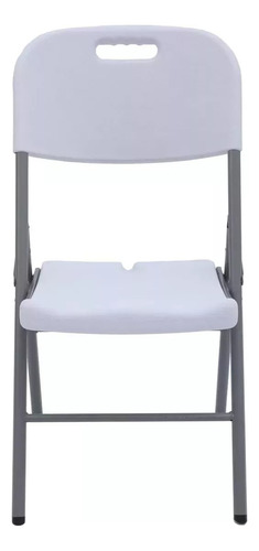 Silla Plegable Plástico Reforzado Eventos Fiestas 10piezas Color Blanco