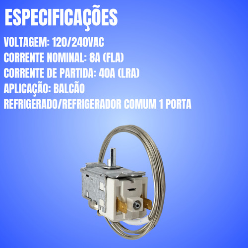 Kit 3un Termostato Para Balcão Frigorífico Freezer Rc13600