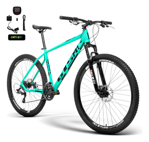 Bicicleta Aro 29 Gts Câmbios Shimano E Suspensão 24v Expert Cor Verde Tiffany Tamanho do quadro 21