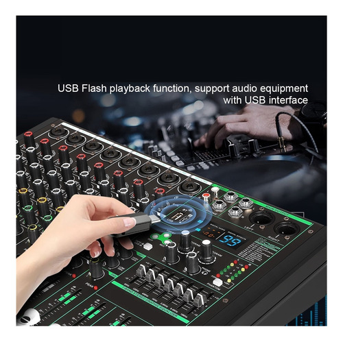 Mezclador De Audio De 8 Canales, Mesa De Sonido, Consola