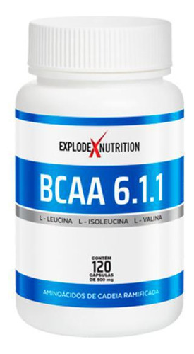 Bcaa 6.1.1 - 120 Cápsulas 500mg Valina, Isoleucina E Leucina