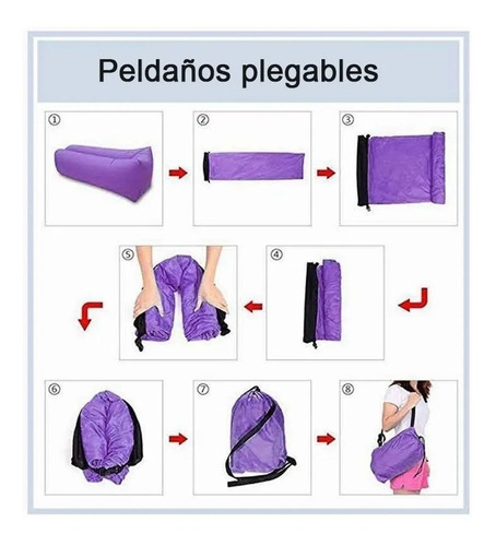 Imagen 5 de 5 de X2 Sillon Tumbona Cama Hamaca Inflable Playa Piscina Camping