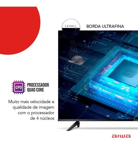 Smart Tv 32'' Android Dolby Aws-tv-32-bl-02-a Aiwa Bivolt