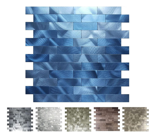 Adhesivo De Pared 3d De Aluminio Autoadhesivo Azulejos ...