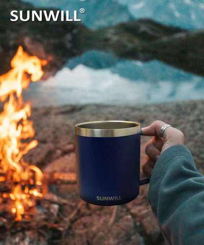 Sunwill 14 Oz Taza De Café, Aislado Al Vacío Taza De Camp...