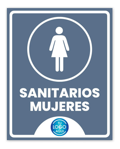 Señalamiento Personalizado 20x25cm Sanitarios Mujeres A