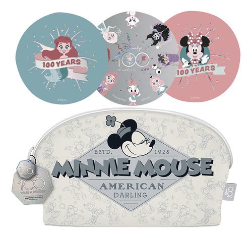 Kit Accesorios Cosmetiquera Colección Minnie De Disney 100