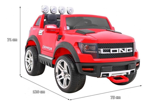 Camioneta Estilo Ford Raptor 12v Niño Llantas Goma, Tapizada