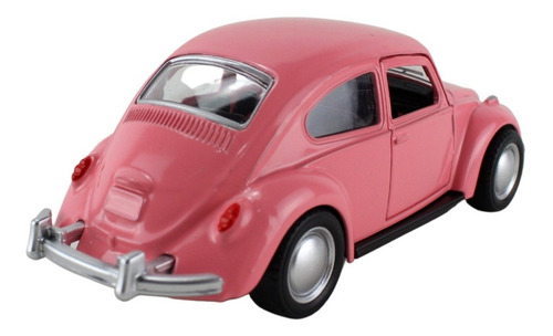 Miniatura Carrinho De Ferro Fusca Mini Fusquinha Brinquedo Cor Rosa