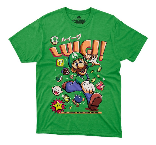 Playera Super Mario Bros Nintendo Luigi Movie Yoshi