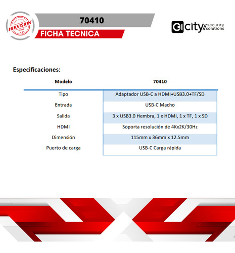 Hub Usb-c A Hdmi 4k@30hz / 3 Puertos Usb / 70410