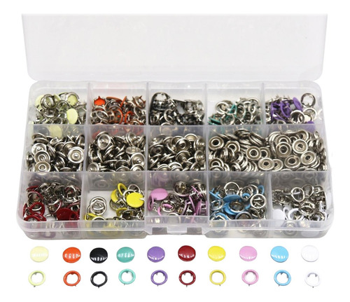 Botones De Broches De Metal Broches Huecos 100 Sin Alicates