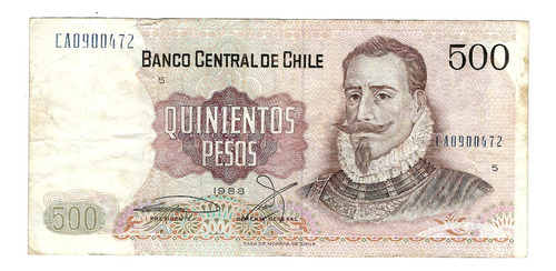 Chile - Billete 500 Pesos 1988 Ca0900472.