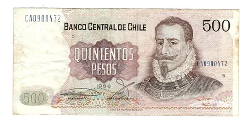 Chile Billete 500 Pesos 1988 Ca0900472 chile-billete-500-pesos-1988-ca0900472