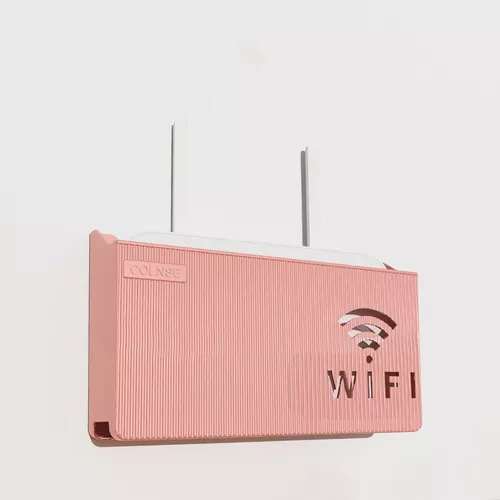 Caja De Almacenamiento Wifi Montada En La Pared Color Rosa