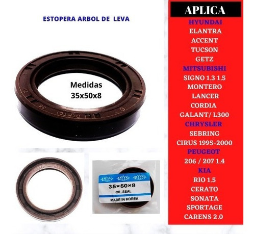 Estopera Arbol Leva Compatible Hyundai Elantra Accent 