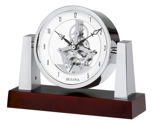 Reloj De Pared Caoba Oscuro, Estilo Elegante