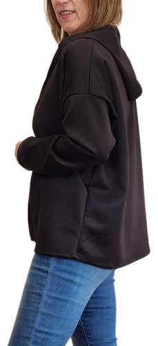 Buzo Con Capucha Fabiola B Busto/cadera 136 Largo 70 Cm Negro Xl