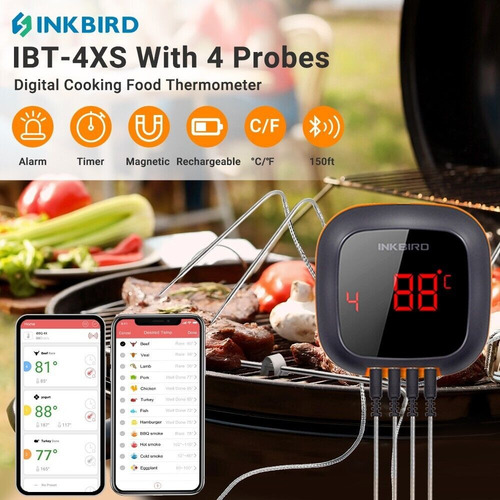Zc Termómetro Bluetooth For Carne Cocinar Comida Barbacoa