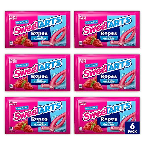 Sweet Tarts Ropes Candy Bulk - Paquete De 6 Bolsas De 3.5 Oz