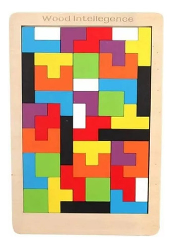 Juego Didactico Mesa Tipo Tetris Madera