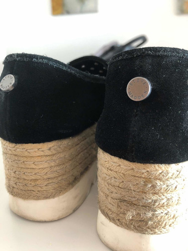 Panchas Alpargatas Negras Plataforma Yute Importadas Steve