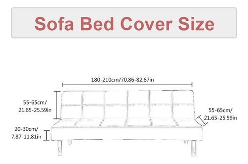 Funda Elástica Sofá Cama Sin Brazos, Estampado De Hoj...