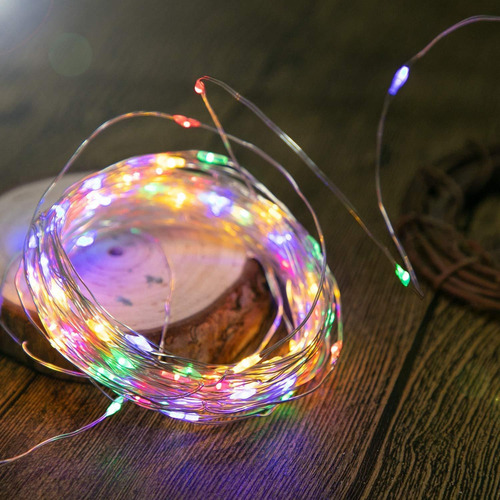 Paquete De 6 Luces Led De Alambre De Cobre Alimentado Por En