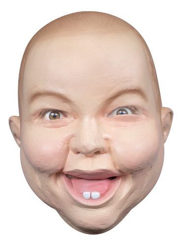 Máscara De Bebé Feliz Sonrisa Smiley Baby Halloween 26867 Color Beige