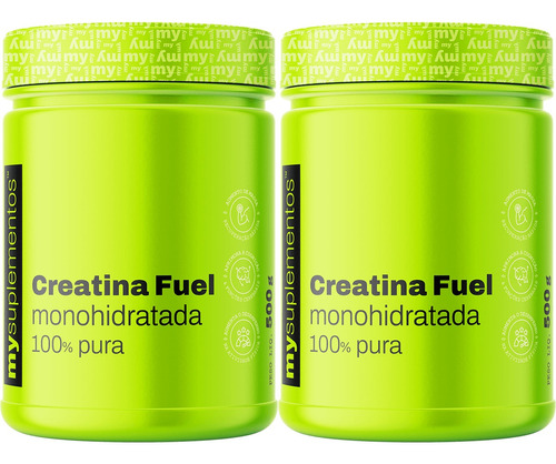 Kit 2x Creatina Monohidratada 100% Pura 500g My Suplementos