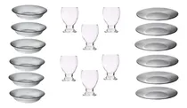 Comprar 6 Platos Playos +6 Platos Hondos +6 Vasos Vario Modelo Hogar