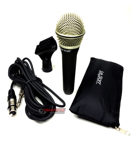 Microfone Profissional Dinâmico Leson Ls7 Cabo P10 5 Metros