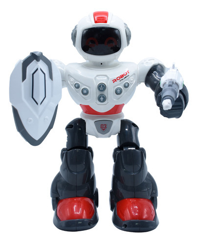 Robot Warrior Luces Y Sonidos Toy Logic Color Negro Personaje Androide