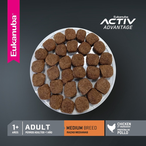 Imagen 5 de 7 de Alimento Eukanuba Perro Adulto Raza Mediana Mix Bolsa 3kg
