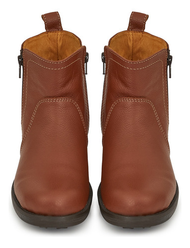 Bota Botineta Cuero Mujer Briganti Goma Confort Mcbo24657 Fl