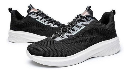 Tenis Negros Hombre Transpirables Zapatos Casuales De Moda