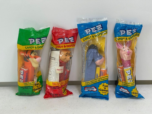 Pez Lote De 4 Dispensadores Candy Winnie The Pooh Tigger